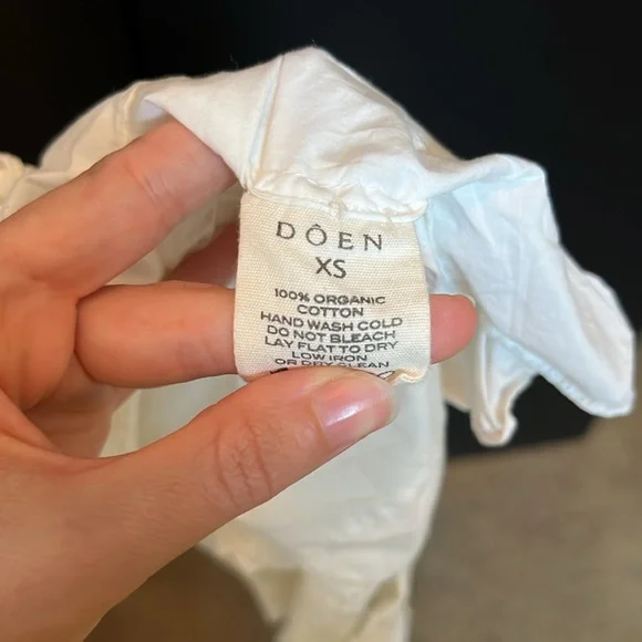 Doen Alana Broderie Anglaise Organic Cotton Top in Salt - Picture 3 of 8